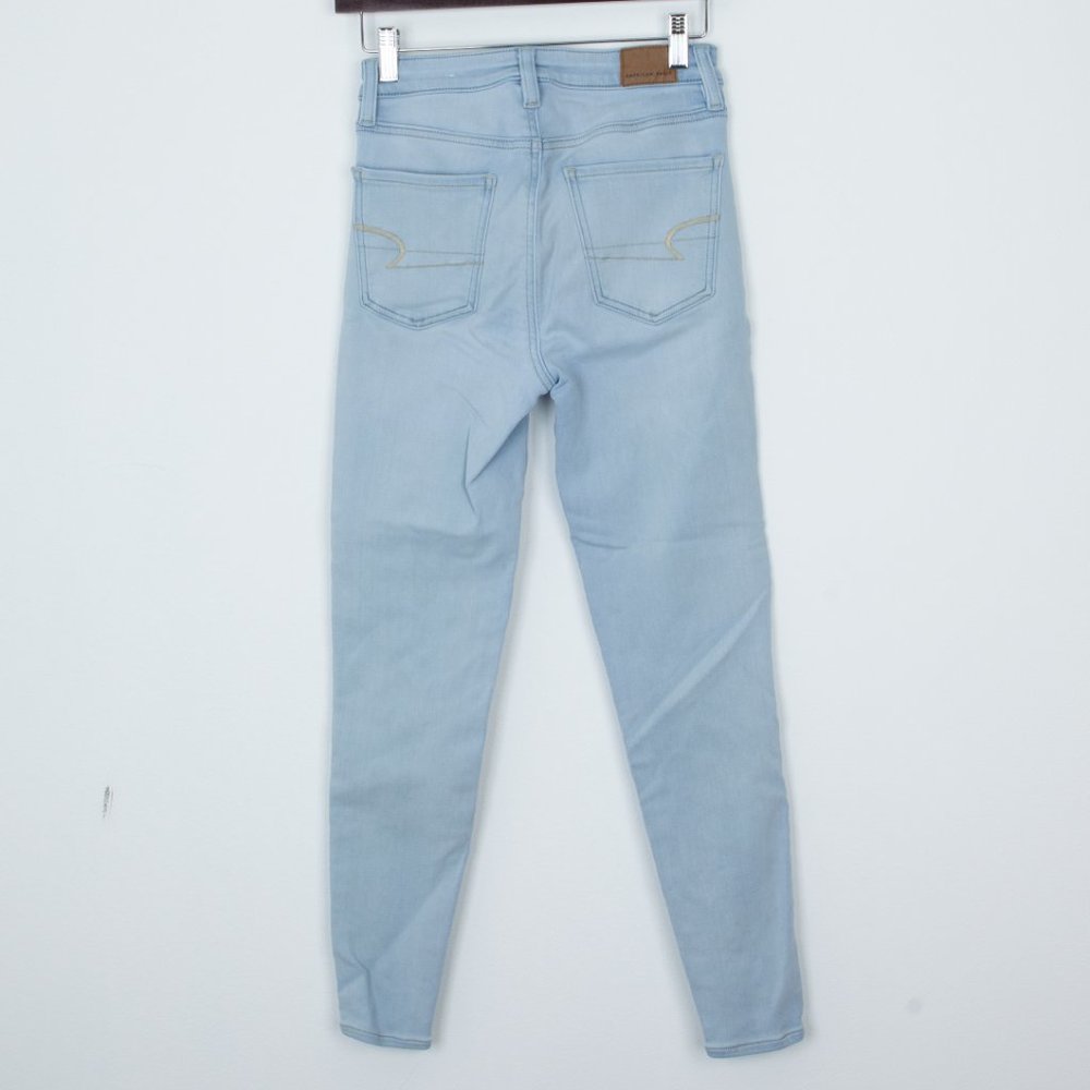 American Eagle Super Hi-Rise Jegging Skinny Jeans Size 0S - Picture 4 of 7